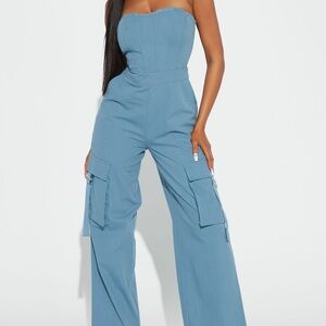 Baby blue jumpsuit